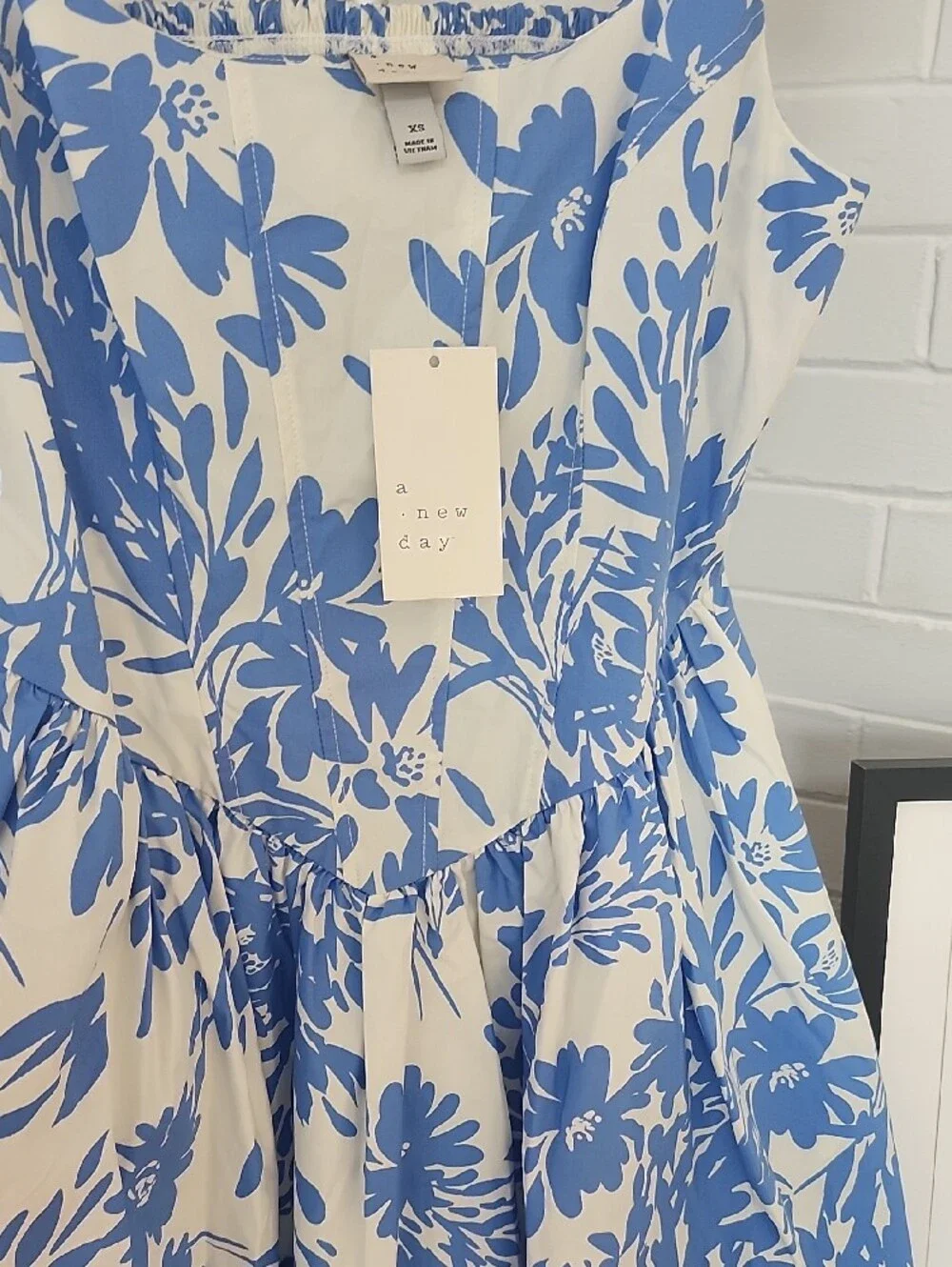 A New Day Blue Floral Sundress, Xs